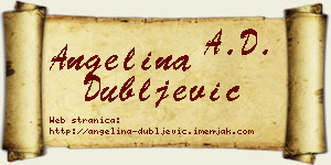 Angelina Dubljević vizit kartica